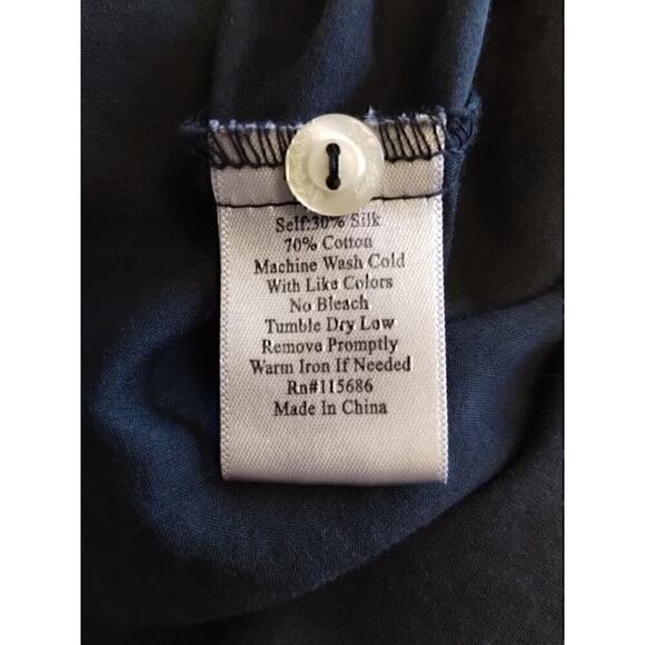 Johnny Was Black Cotton Dress Shear size Med - Picture 9 of 9